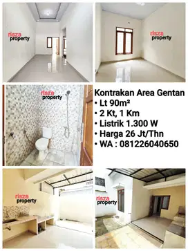 Sewa Rumah Di Dalam Perum Cluster Area Gentan, Akses Simpangan 4 Mobil