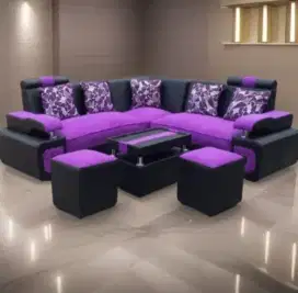Sofa sudut minimalis + 2 puk