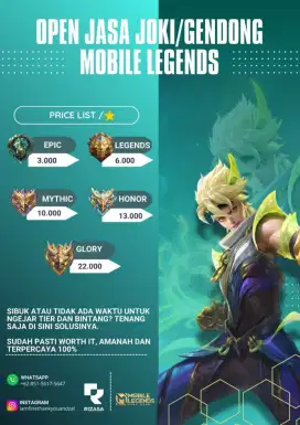 Joki/gendong mobile legend