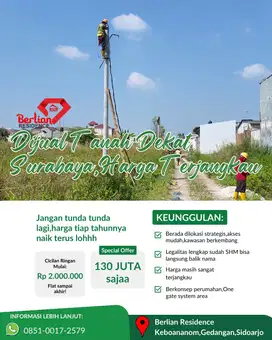 tanah kavling murah gedangan sidoarjo