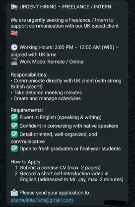 Freelance / Intern