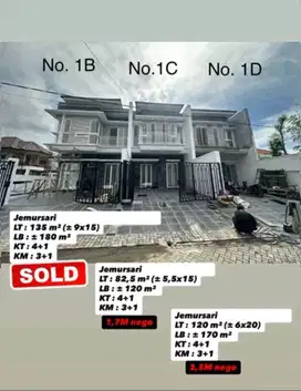 Dijual Rumah Baru Gress di Jemursari dekat Kampus Ubaya Petra