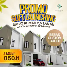 Rumah Mewah 2,5 Lantai Harga Terjangkau di Pusat Kota Bekasi