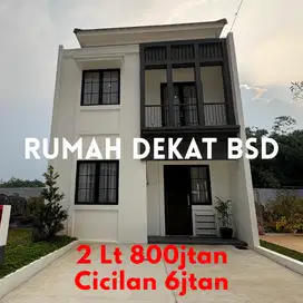 Dijual Rumah 2 lantai 3 Kamar, Srategis dekat Exit Tol Legok BSD