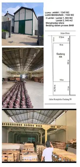 Dijual Cepat/sewakan Gudang pergudangan 99