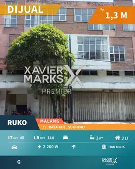 DIJUAL RUKO SANGAT STRATEGIS DI POROS JALAN RAYA KOL.SUGIONO, MALANG