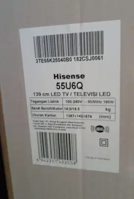 Smart TV Hisense U6Q 55 Inch Istimewa