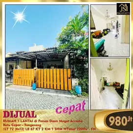 ‎DIJUAL RUMAH 1 LANTAI di Perum Daan Mogot Arcadia Tangerang - FN