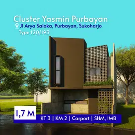 Rumah Purbayan Mewah: Barat Solo Baru, Type 120/193, Free Kolam Renang