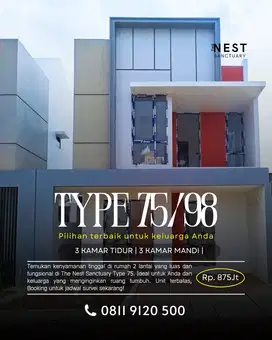 Rumah Special Untuk Keluarga Besar, The Nest Sanctuary Tp. 75, 3 Kamar