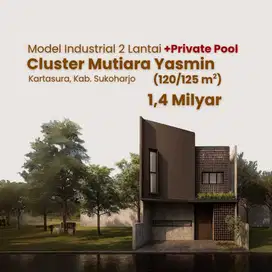 Utara Tugu Kartasura,  Rumah Industrial Free Kolam Renang, 2 Lantai