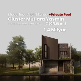 Tipe 120/125 Rumah Solo Industrial Bonus Kolam Renang, SHM
