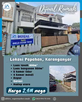 Rumah di Papahan Karanganyar