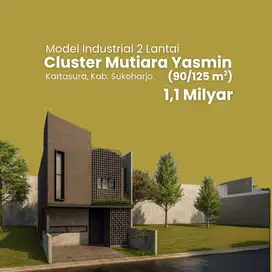 Rumah Baru Model Industrial 2 Lantai di Cluster Mutiara Yasmin, Karta