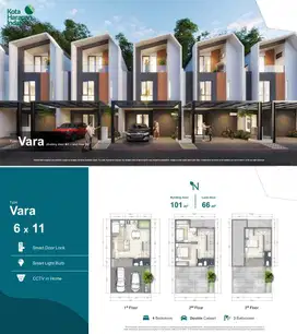 Dijual Rumah Tingkat Modern Smart Home Cluster Vara Summarecon