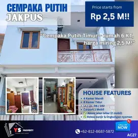 Cempaka Putih Timur – rumah 6 KT, harga miring 2,5 M! AC27