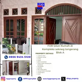 Dijual Cepet  Rumah di Kompleks sekneg Blok A, Pinang, Kebon nanas