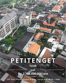 Jual Tanah Lokasi Premium Investasi Luas 2 are di Petitenget Seminyak