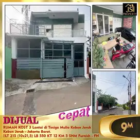 DIJUAL RUMAH KOST 3 Lantai di Tosiga Mulia Kebon Jeruk JakBar - FN