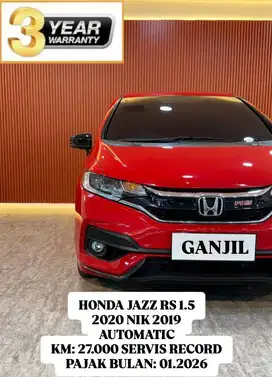 [ KM 27.000 ORIGINAL ] HONDA JAZZ RS 1.5 AUTOMATIC 2019