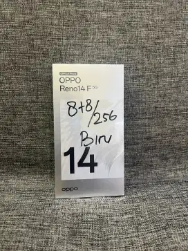 NEW OPPO RENO 14F 5G 8/256 GB SEGEL ORI BLUE