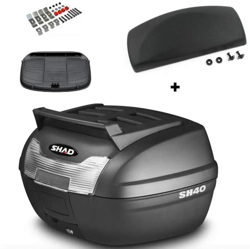 Top Box SHAD SH40 Cargo + Backrest Istimewa