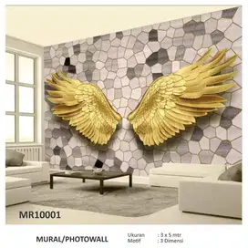 Wallpaper Dinding 3D Custom Desain Korden Gorden Vitrase