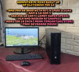 KOMPUTER PC BUILT UP AMD A8 DDR4 PC EDITING CODING GAMING RINGAN