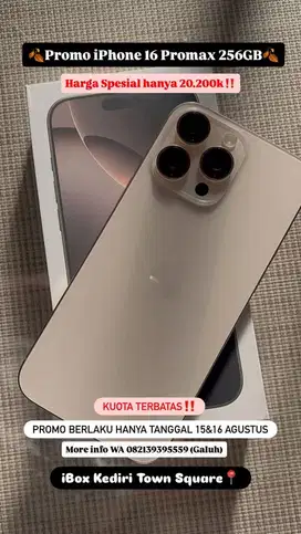 Ready iphone 16 promax promo cicilan 0% hongga 24bln