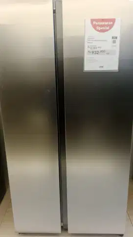 Samsung 583 Liter Kulkas 2 Pintu Side By Side Rs57dg4000m9se - Silver