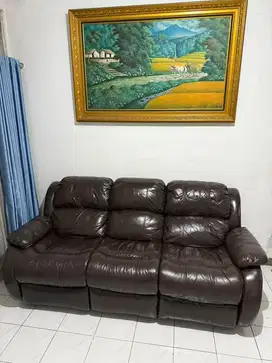 SOFA RECLINER INFORMA CHEERS MADISON LEATHER GENUINE ( KULIT ASLI )