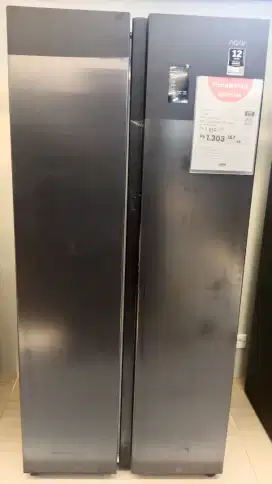 Aqua 480 Ltr Kulkas 2 Pintu Side By Side Aqr-cse565rbc(cb) - Biru