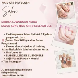 BUTUH CEPAT KARYAWAN SALON KUKU EYELASH SIAP KELILING KE CUSTOMER