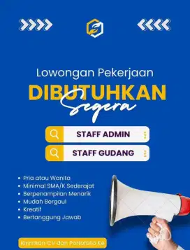 LOKER STAF ADMIN 2025 GRATIS
