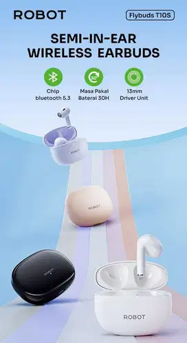 HEADSET NIRKABEL ROBOT T10S