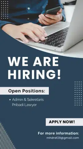 DIBUTUHKAN SEGERA - ADMIN LAW FIRM