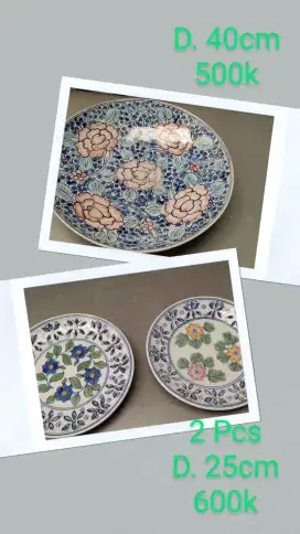 Piring Hias China (D.40cm & 25cm)
