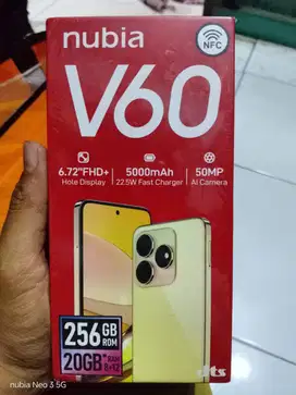 Hp Nubia V60 20/256 GB | Baru Segel Resmi | Garansi 1 tahun