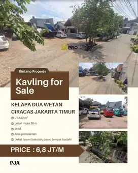 Tanah di jual di kelapa dua wetan, ciracas, jakarta timur
