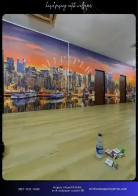 Wallpaper dinding custom 3dimensi