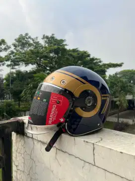 SMK RETRO JET GL540 SEVEN GRAPHICS HELM HALF FACE SNI - XL