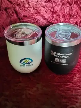 Gelas stainless baru ada hitam dan putih