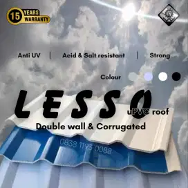 Atap uVPC seperti Alderon merk Lesso