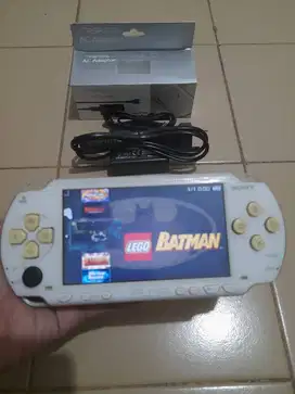 PSP FAT Putih Memory game 8gb Fullgame Plus Cassan Mines Layar Pudar