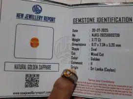 Natural golden sapphire