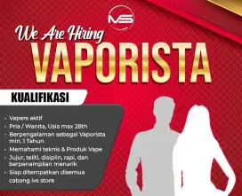 Butuh cepat 2 orang vaporista