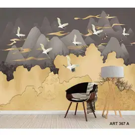 Wallpaper Dinding 3D Custom Desain Korden Gorden Vitrase