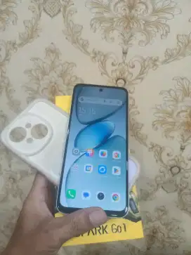 Tecno spark go 1 ram 4+4/64 mlus like new normal semua nya