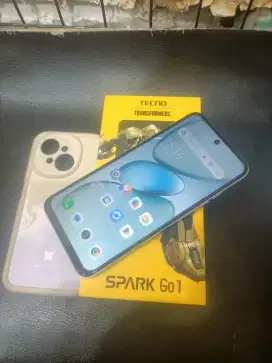 Tecno spark go 1 ram 4+4/64 mlus like new normal semua nya