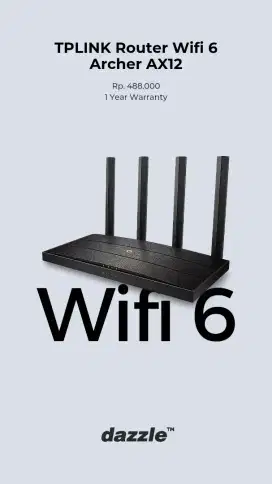 ROUTER TPLINK WIFI 6 ARCHER 12 GARANSI 1 TAHUN